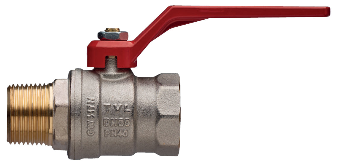 VALVOLA A SFERA con Leva Lunga in alluminio 2" MF Leva Rossa