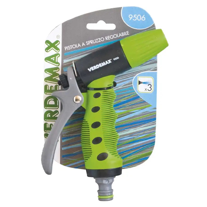 Pistola a Spruzzo Regolabile Verdemax - 9506 - 3 Tipi di Getto