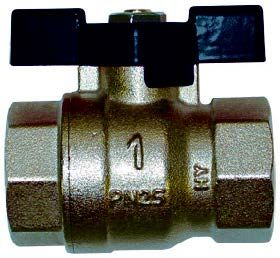 VALVOLA A SFERA FEMMINA-FEMMINA CON COMANDO A FARFALLA 3/4" IVR 191807335