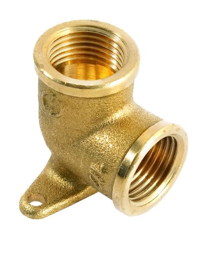 GOMITO IN OTTONE CON STAFFA FEMMINA-FEMMINA 1/2" GENERAL FITTINGS 270023H040400A