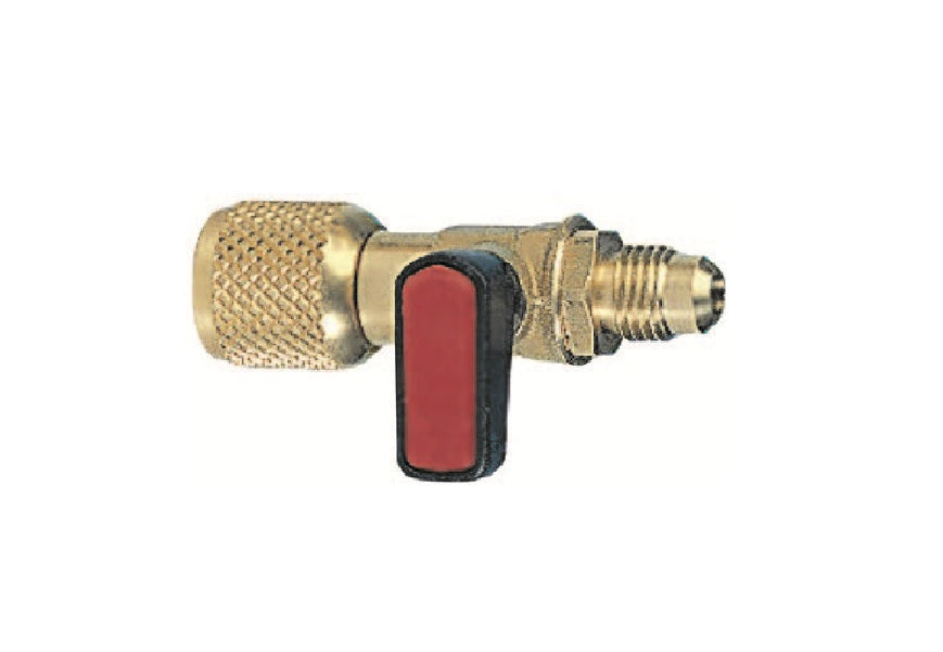 Valvola 5/16" SAE maschio x 1/2" 16 ACME sinistro femmina girevole con depressore Cod. 05002034001