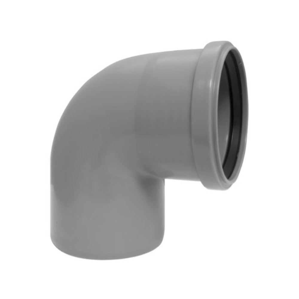 CURVA AD INNESTO PPR SCARICO FOGNA POLIPROPILENE GRIGIO VARI DIAMETRI