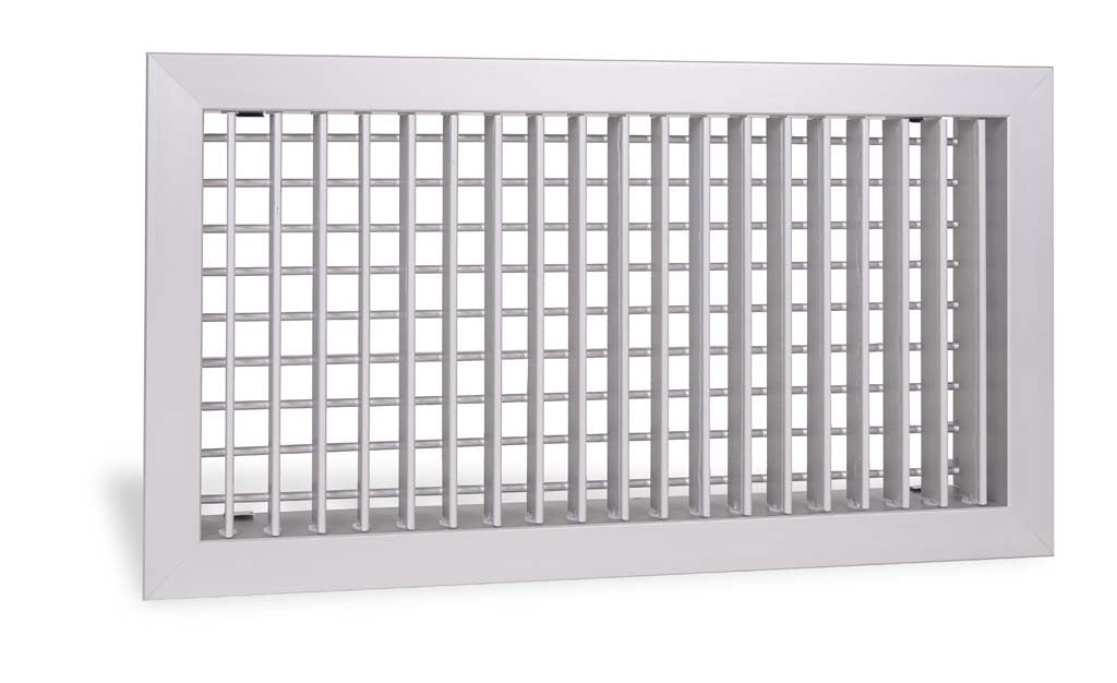 BOCCHETTA DI MANDATA IN ALLUMINIO VERNICIATA RAL 9016 BIANCA EBAVO 500x100