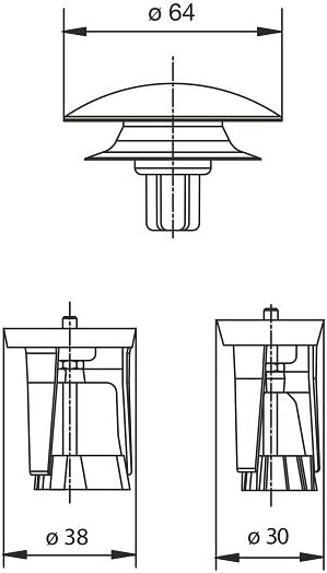 Tapparello BIDET LAVABO con dispositivo di aggancio da 1" e da 1"1/4 BONOMINI tappo piletta