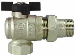 VALVOLA A SFERA A SQUADRA MASCHIO-FEMMINA CON BOCCHETTONE E FARFALLA 3/4" IVR 196107235