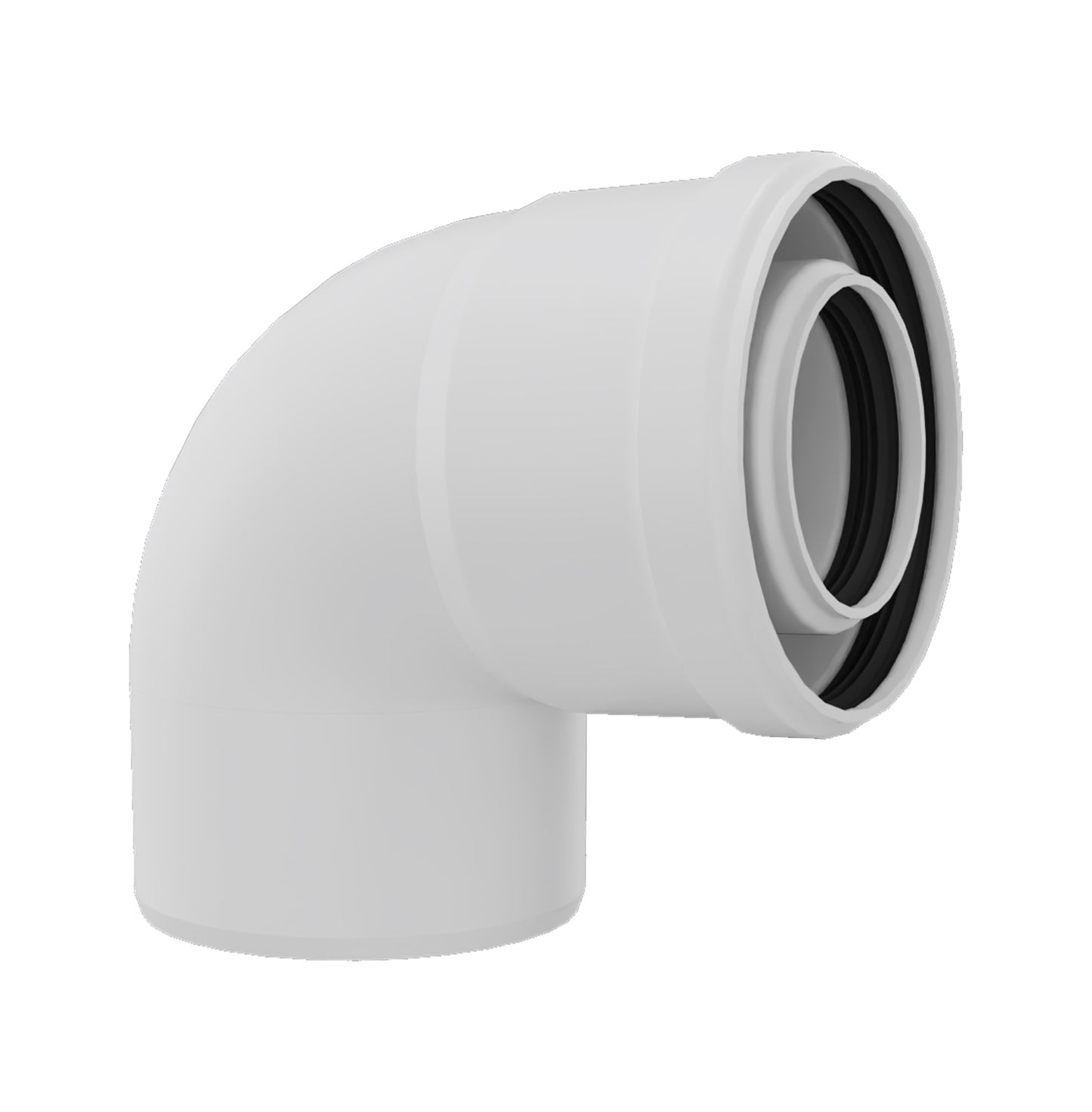Curva coassiale M/F 90° 100/60 PPS per caldaia a condensazione