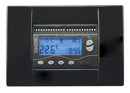 CRONOTERMOSTATO GIORNALIERO DUO/503S DA INCASSO NERO/BIANCO IMIT 560075/A