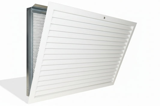 EGF PUSH 800x300 ral 9016 perforated panel return grille 