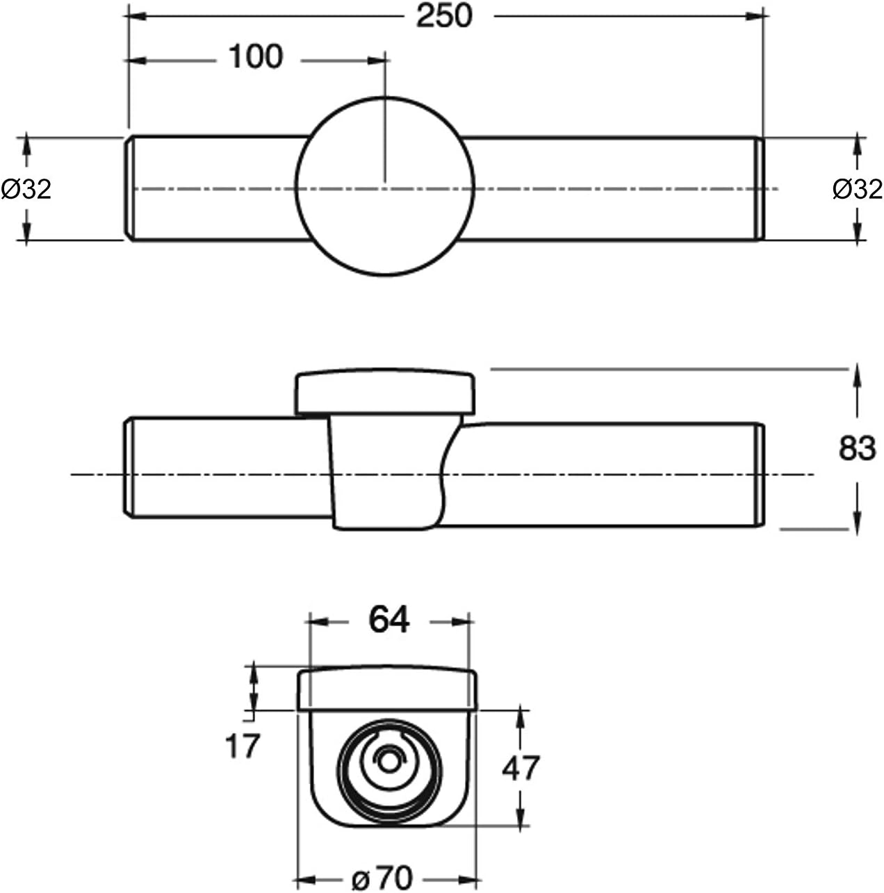 VALVOLA ANTIRIFLUSSO PER SIFONE ORIZZONTALE CROMO MASCHIO ø32 X 25Cm