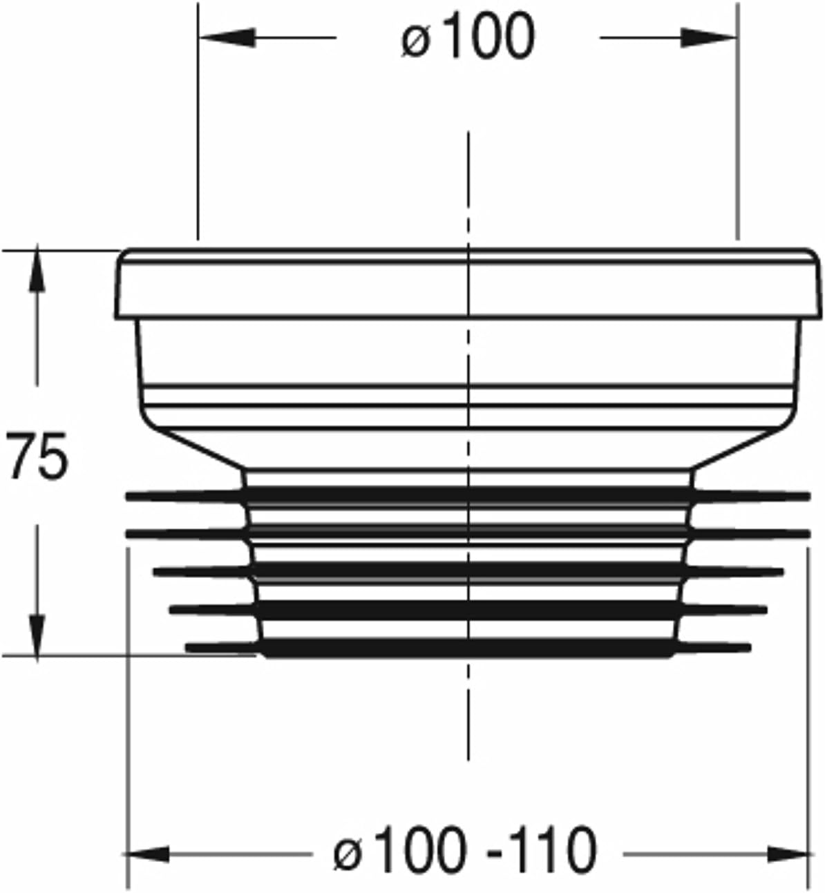 Bonomini 8424LX10B0 Manicotto WC, Bianco/Giallo