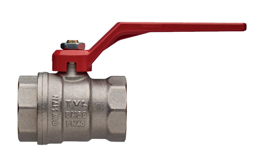 VALVOLA A SFERA con Leva Lunga in alluminio 1"1/4 FF Leva Rossa