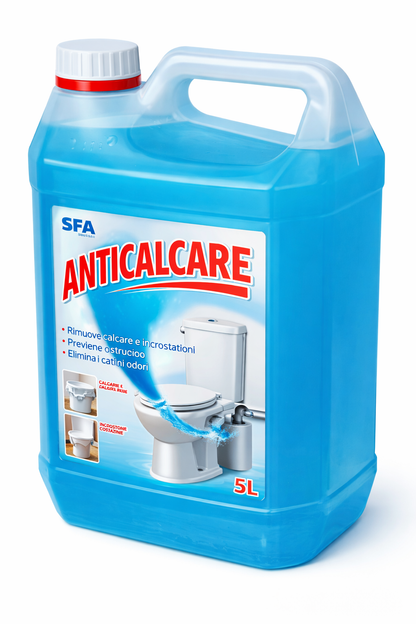 Liquido anticalcare Sanitrit 5 Litri per trituratori WC – Pulizia professionale e manutenzione impianti