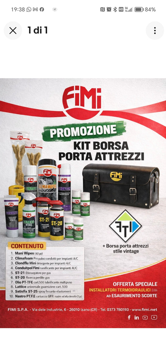 Kit borsa attrezzi termoidraulico completo – soluzione pronta per installatori e manutentori