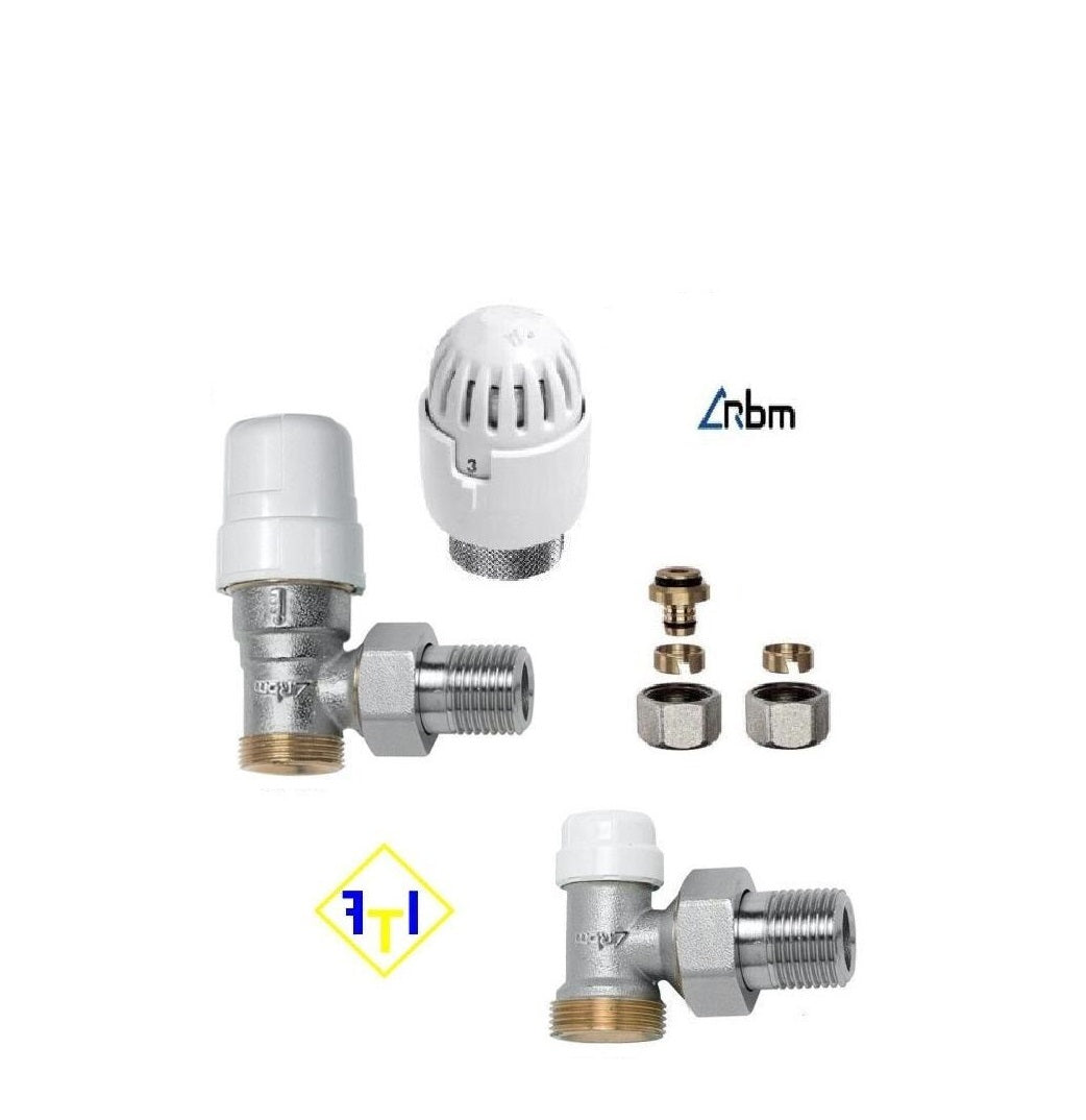 VALVE KIT, DETECTOR, THERMOSTATIC HEAD "RBM" 1/2, COPPER/MULTILAYER ADAPTER