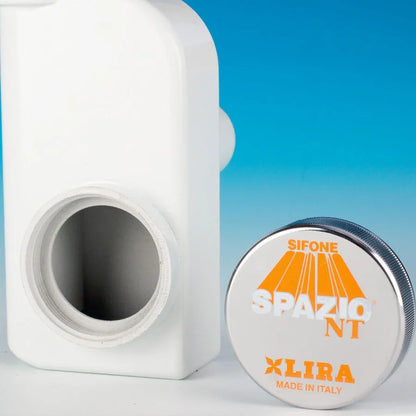 Lira sifone salva spazio 1NT Evolution bianco ø40 x 1"1/2 senza piletta